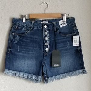 Kensie sky high rise denim shorts